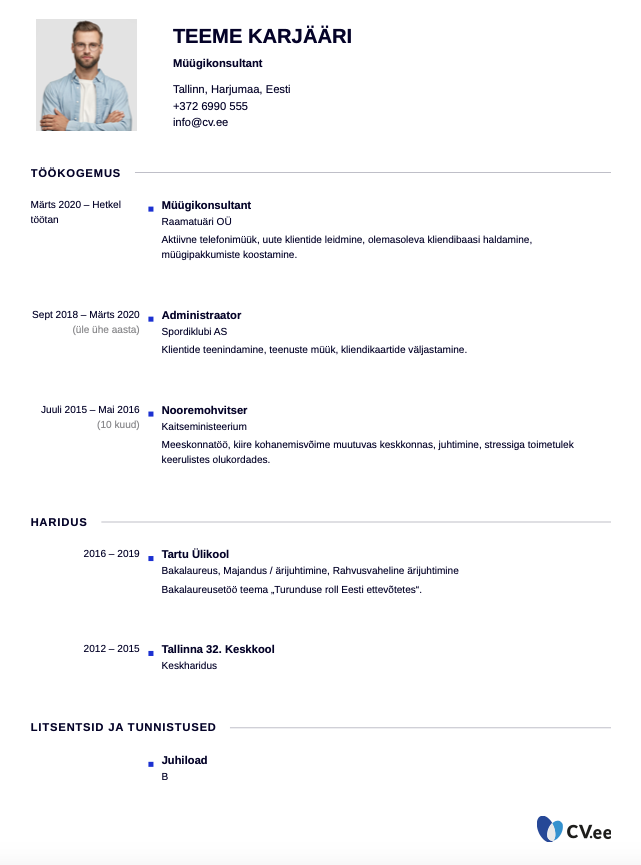 CV N idis Ja CV Koostamise Juhend CV N idis Ja CV Koostamise Juhend