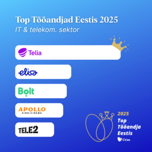 Telia tunnistati IT- ja telekommunikatsiooni sektori Top Tööandjaks 1