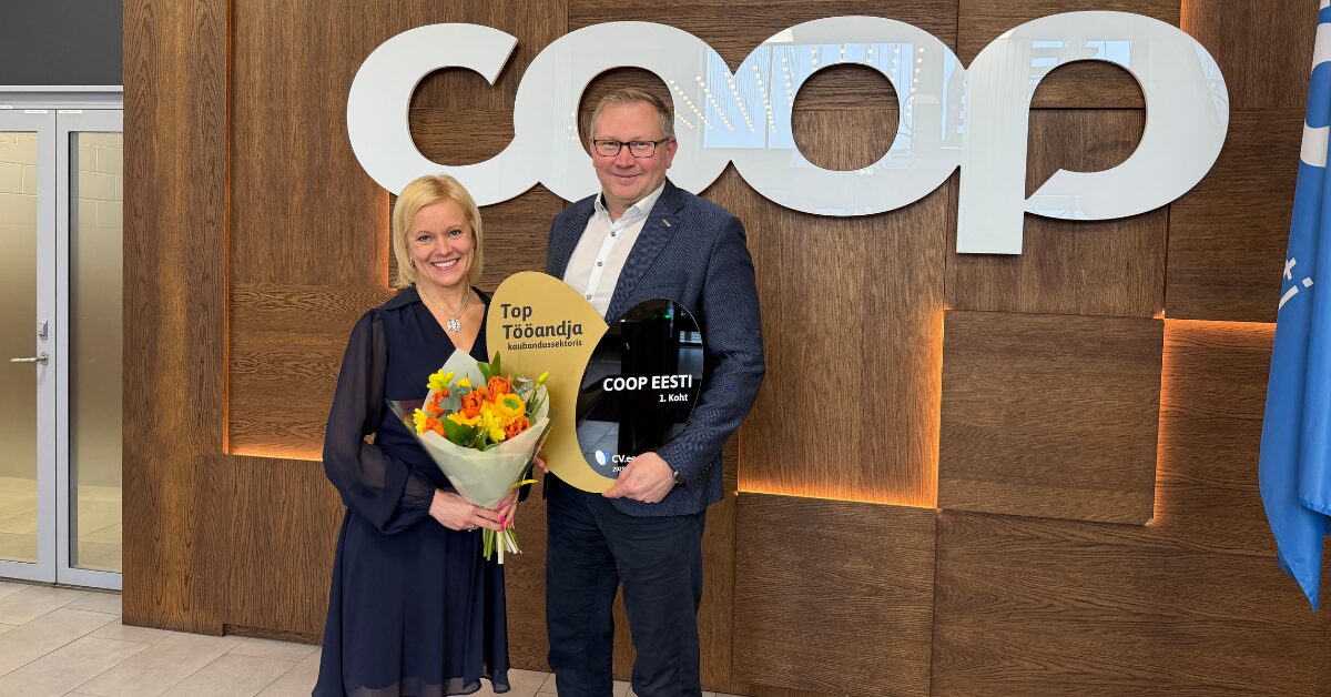 Coop Eesti tunnistati kaubandussektori Top Tööandjaks